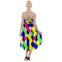 Illustration Geometric Form Circle Line Pattern High-Low Halter Chiffon Dress  View2