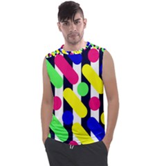 Illustration Geometric Form Circle Line Pattern Men s Regular Tank Top by Wegoenart