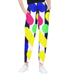 Illustration Geometric Form Circle Line Pattern Tapered Pants by Wegoenart