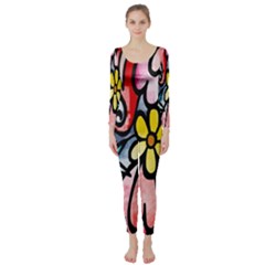 Modern-art Long Sleeve Catsuit by nateshop