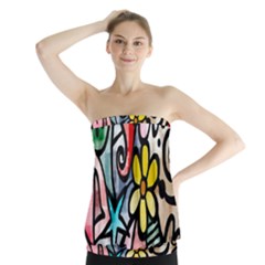 Modern-art Strapless Top by nateshop