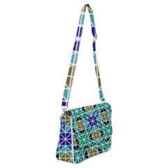 Mosaic Shoulder Bag With Back Zipper