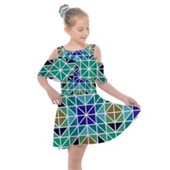 Mosaic Kids  Shoulder Cutout Chiffon Dress by nateshop