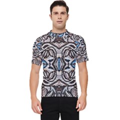 Embroidered Symmetry Men s Short Sleeve Rash Guard by kaleidomarblingart