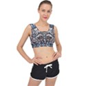 Embroidered symmetry V-Back Sports Bra View1