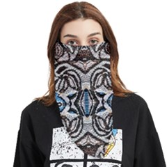 Embroidered Symmetry Face Covering Bandana (triangle) by kaleidomarblingart