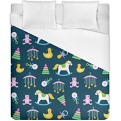 Cute Babies Toys Seamless Pattern Duvet Cover (california King Size) by Vaneshart