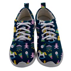 Cute Babies Toys Seamless Pattern Athletic Shoes by Vaneshart