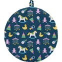 Cute Babies Toys Seamless Pattern Round Trivet View1