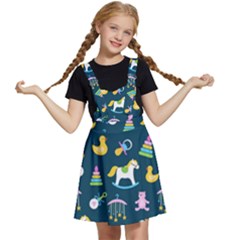 Cute Babies Toys Seamless Pattern Kids  Apron Dress by Vaneshart