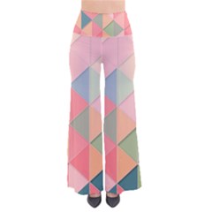 Illustration Pink Background Geometric Triangle So Vintage Palazzo Pants by Wegoenart