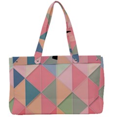 Illustration Pink Background Geometric Triangle Canvas Work Bag by Wegoenart