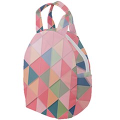 Illustration Pink Background Geometric Triangle Travel Backpacks by Wegoenart