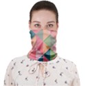 Illustration Pink Background Geometric Triangle Face Covering Bandana (Adult) View1