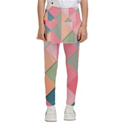 Illustration Pink Background Geometric Triangle Kids  Skirted Pants by Wegoenart