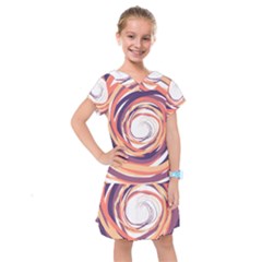 Illustration Colorful Yellow Purple Orange Kids  Drop Waist Dress by Wegoenart