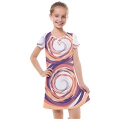 Illustration Colorful Yellow Purple Orange Kids  Cross Web Dress by Wegoenart