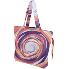 Illustration Colorful Yellow Purple Orange Drawstring Tote Bag by Wegoenart