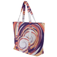 Illustration Colorful Yellow Purple Orange Zip Up Canvas Bag by Wegoenart