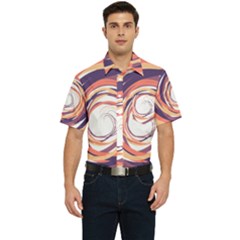 Illustration Colorful Yellow Purple Orange Men s Short Sleeve Pocket Shirt  by Wegoenart