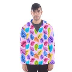 Pattern Illustration Background Abstract Leaves To Dye Men s Hooded Windbreaker by Wegoenart