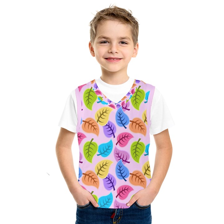 Pattern Illustration Background Abstract Leaves To Dye Kids  Basketball Tank Top