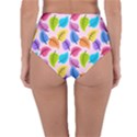 Pattern Illustration Background Abstract Leaves To Dye Reversible High-Waist Bikini Bottoms View2