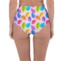 Pattern Illustration Background Abstract Leaves To Dye Reversible High-Waist Bikini Bottoms View4