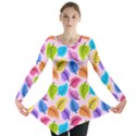 Pattern Illustration Background Abstract Leaves To Dye Long Sleeve Tunic  View1