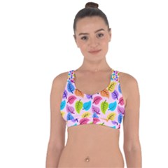 Pattern Illustration Background Abstract Leaves To Dye Cross String Back Sports Bra