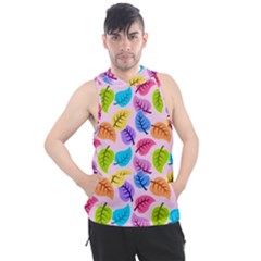 Pattern Illustration Background Abstract Leaves To Dye Men s Sleeveless Hoodie by Wegoenart