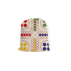 Ludo Game Drawstring Pouch (small) by Wegoenart