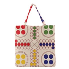 Ludo Game Grocery Tote Bag by Wegoenart