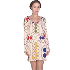 Ludo Game Long Sleeve Nightdress by Wegoenart