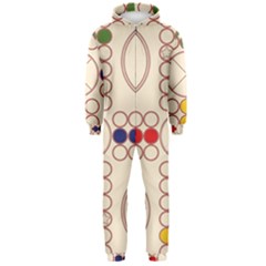 Ludo Game Hooded Jumpsuit (men) by Wegoenart