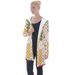 Ludo Game Longline Hooded Cardigan by Wegoenart