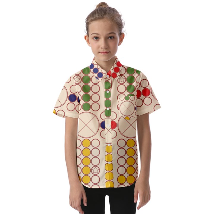 Ludo Game Kids  Short Sleeve Shirt