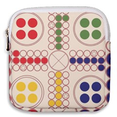 Ludo Game Mini Square Pouch by Wegoenart