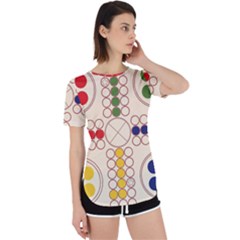 Ludo Game Perpetual Short Sleeve T-shirt by Wegoenart