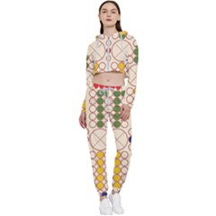 Ludo Game Cropped Zip Up Lounge Set by Wegoenart