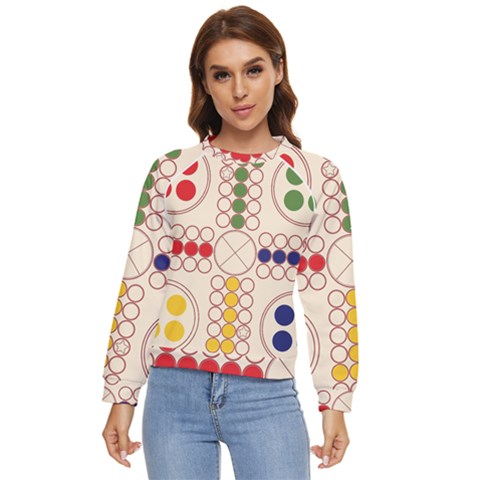 Ludo Game Women s Long Sleeve Raglan Tee by Wegoenart