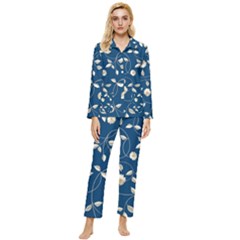 Illustration Pattern Abstract Wallpaper Design Womens  Long Sleeve Velvet Pocket Pajamas Set by Wegoenart