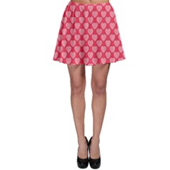 Valentine Lobe Hearts Background Seamless Tile Skater Skirt by Wegoenart