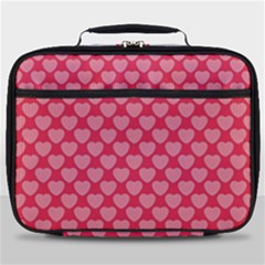 Valentine Lobe Hearts Background Seamless Tile Full Print Lunch Bag by Wegoenart