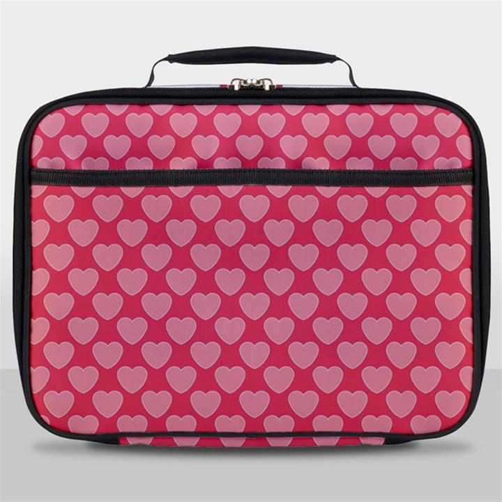 Valentine Lobe Hearts Background Seamless Tile Full Print Lunch Bag