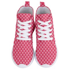 Valentine Lobe Hearts Background Seamless Tile Women s Lightweight High Top Sneakers by Wegoenart