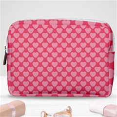 Valentine Lobe Hearts Background Seamless Tile Make Up Pouch (medium) by Wegoenart