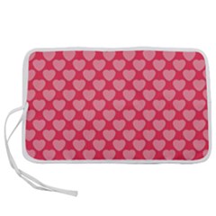 Valentine Lobe Hearts Background Seamless Tile Pen Storage Case (m) by Wegoenart