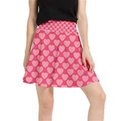 Valentine Lobe Hearts Background Seamless Tile Waistband Skirt by Wegoenart