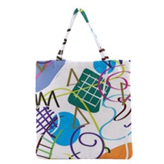 Abstract Pattern Grocery Tote Bag by Wegoenart